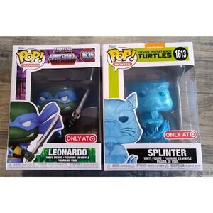 Funko Pop Leonardo Turtles Of Grayskull 1635+TMNT Splinter 1613 Exclusive Target